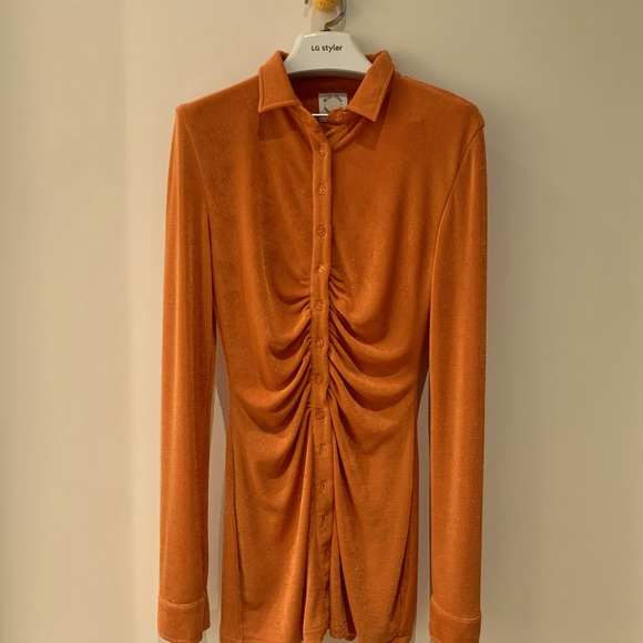 With Jeans Orange Mini Dress - Picture 4 of 4